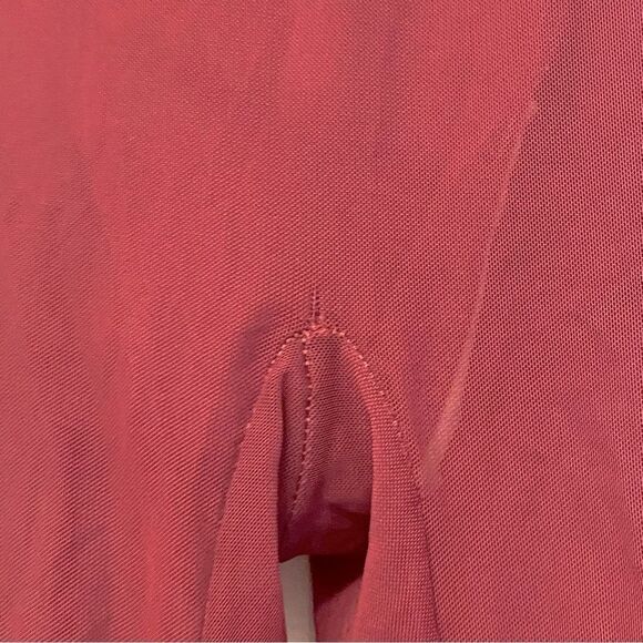 WEISSMAN Dance Costume Burgundy red jumpsuit Mesh Cropped Unitard SM11090 XLA - Picture 7 of 15